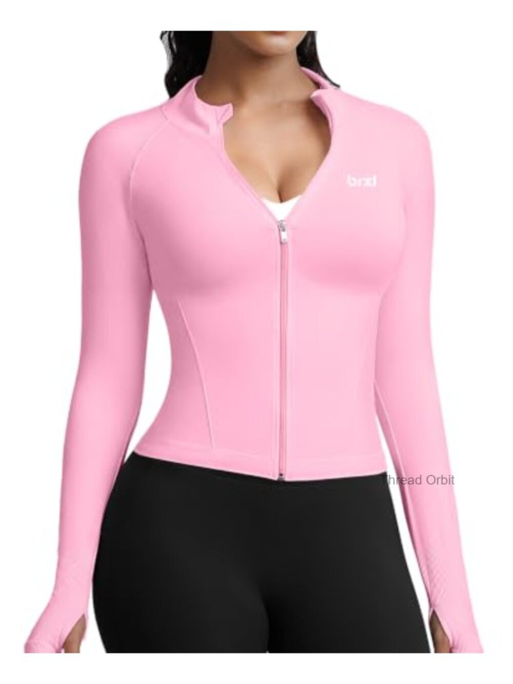 Lightweight Seamless Zip Up Track Jacket Nylon Spandex Slim Fit
